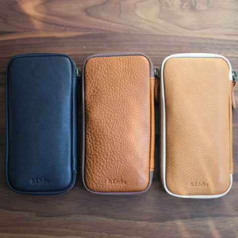 ペブルヌメ】6本差しジップペンケース – &Liebe