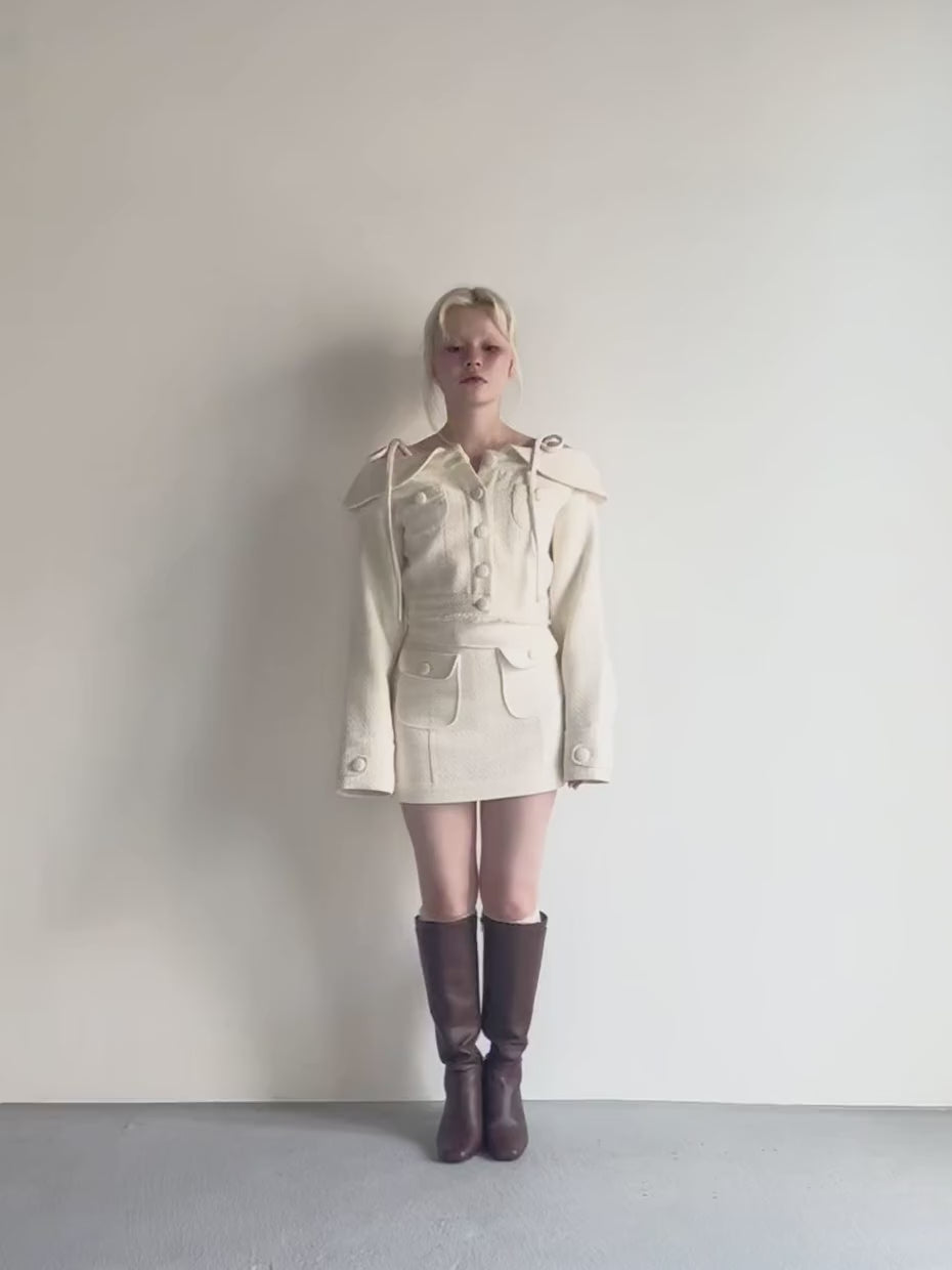 Twiggy tweed mini skirt