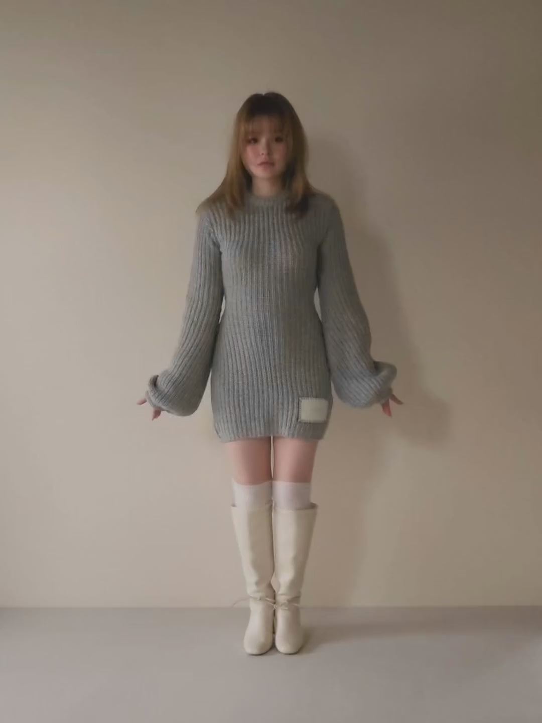ANDMARY】Mel knit mini dress