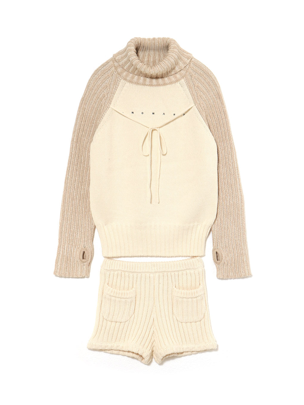 ANDMARY】Mary logo loose knit set up