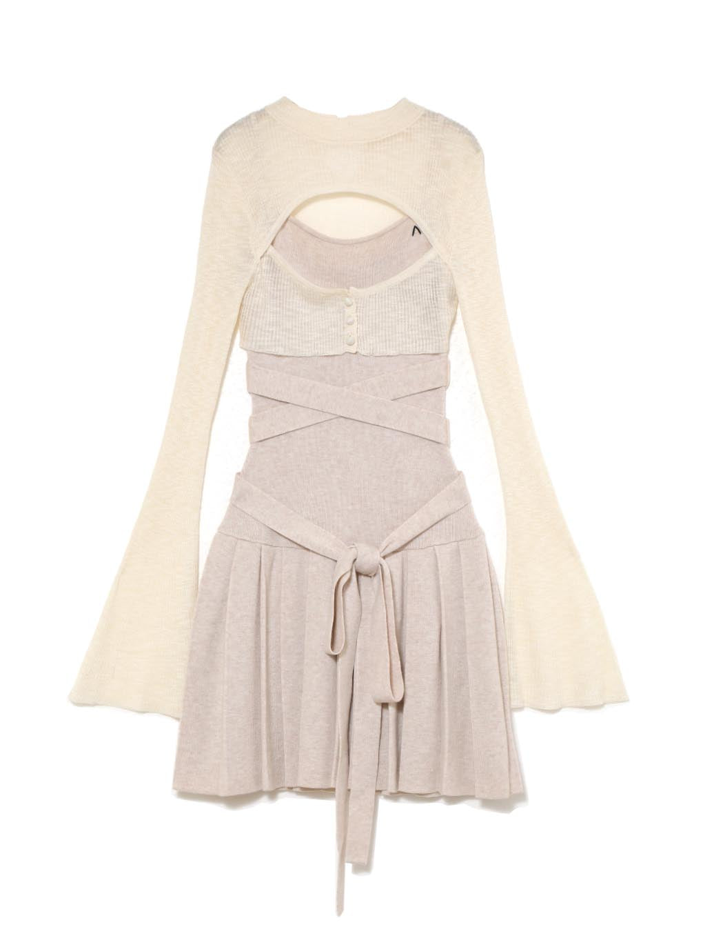 ANDMARY】Mimi ribbon mini dress