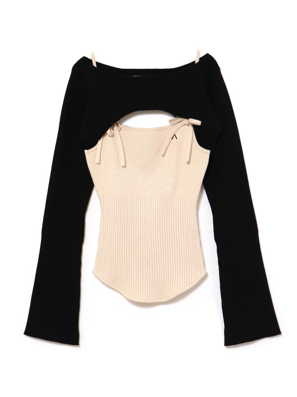 ANDMARY】Bebe ribbon set tops