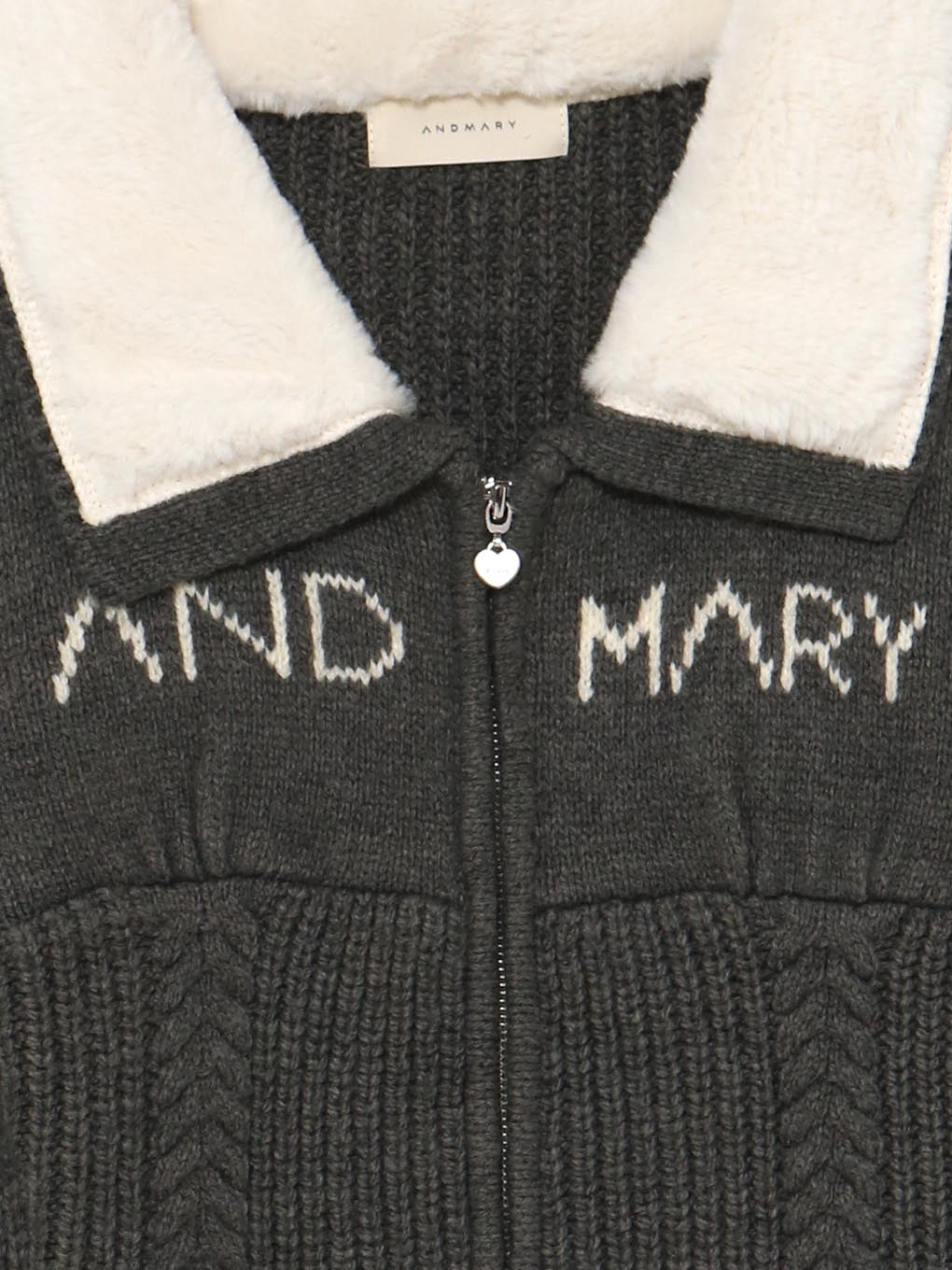 ANDMARY】Mary logo zip tops