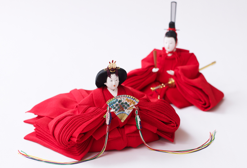 日本初の還暦雛・還暦市松・赤とピンクのお雛様 | 雛人形・京雛・京