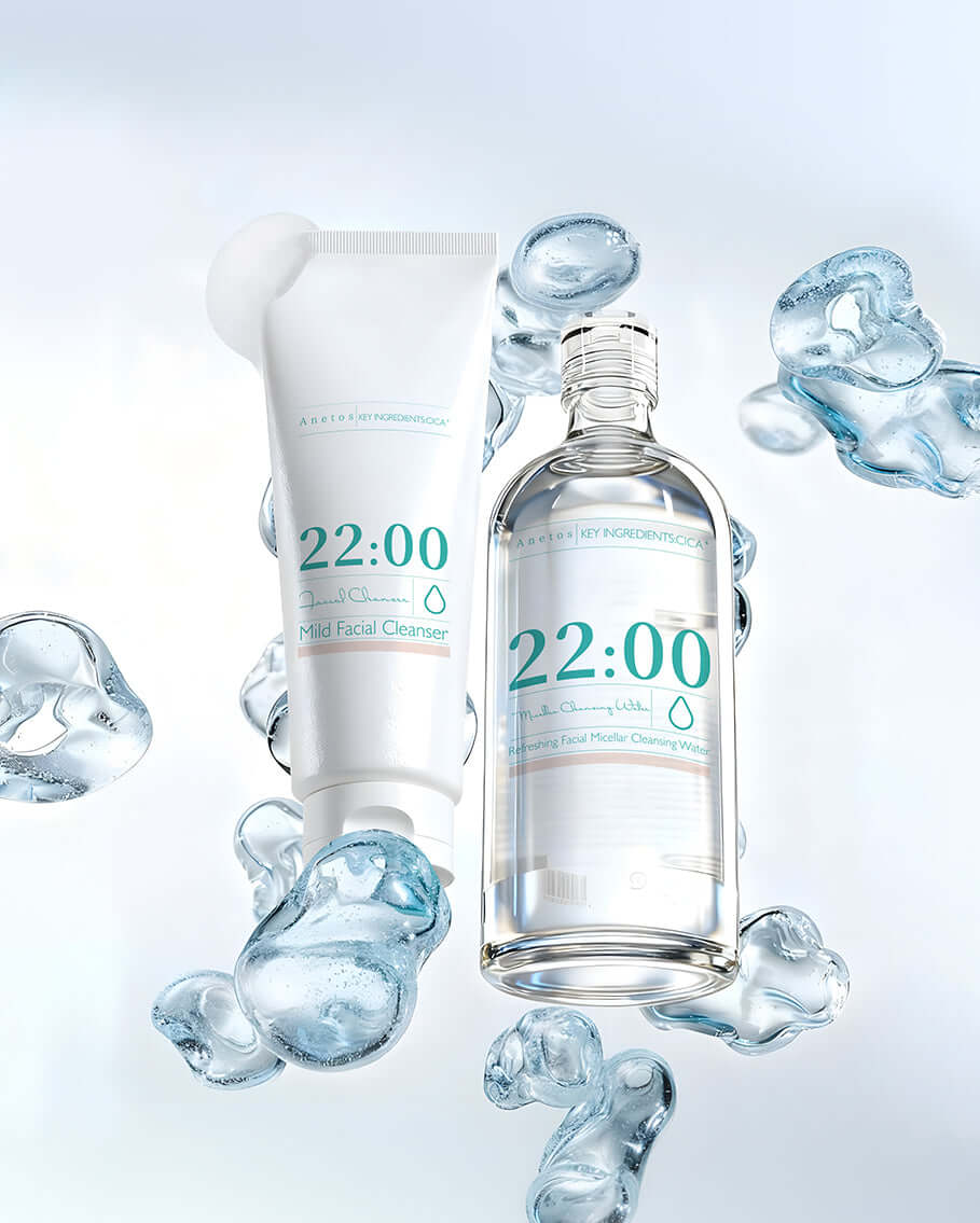 洗顔料とクレンジングウォーターセット 22:00 アネトス 2点セット