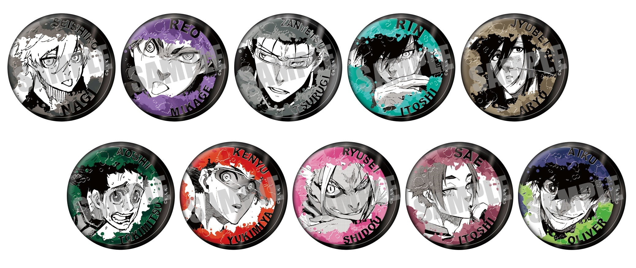 ブルーロック』トレーディングジュエリー缶バッジ Bver.（全10種