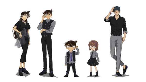 名探偵コナン 黒鉄の魚影」コナン、灰原たちも“黒ずくめ”ファッション