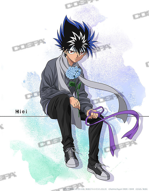 幽☆遊☆白書」幽助、桑原、蔵馬、飛影が花束を持って微笑みかける