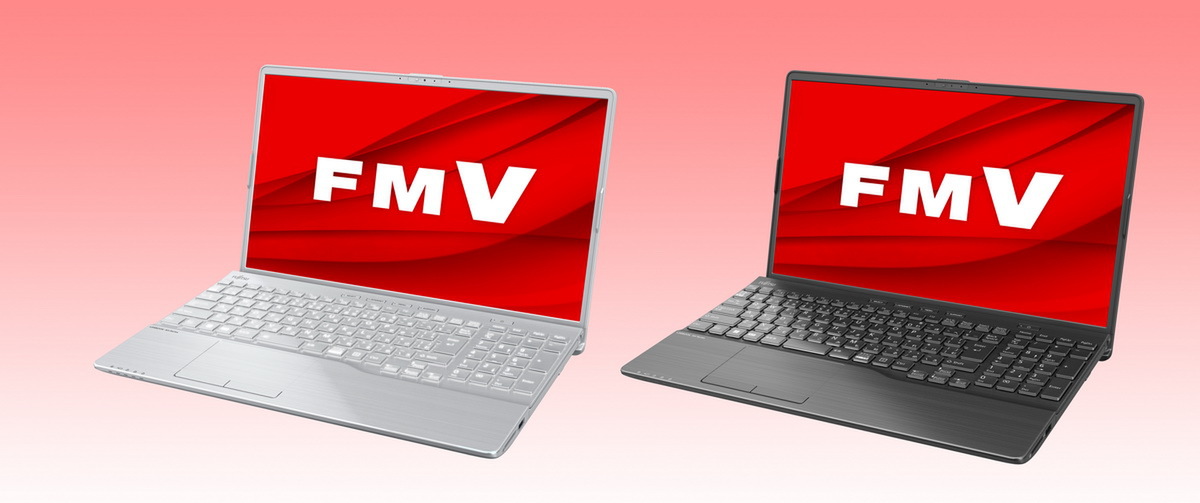 富士通がゴールドとシルバーの14型モバイルノート「LIFEBOOK MH55