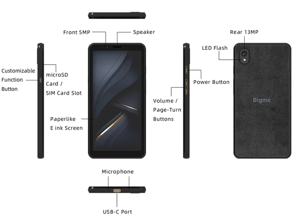 ASCII.jp：カラーE Ink搭載スマホ「Bigme Hibreak」登場！ 第3のスマホ