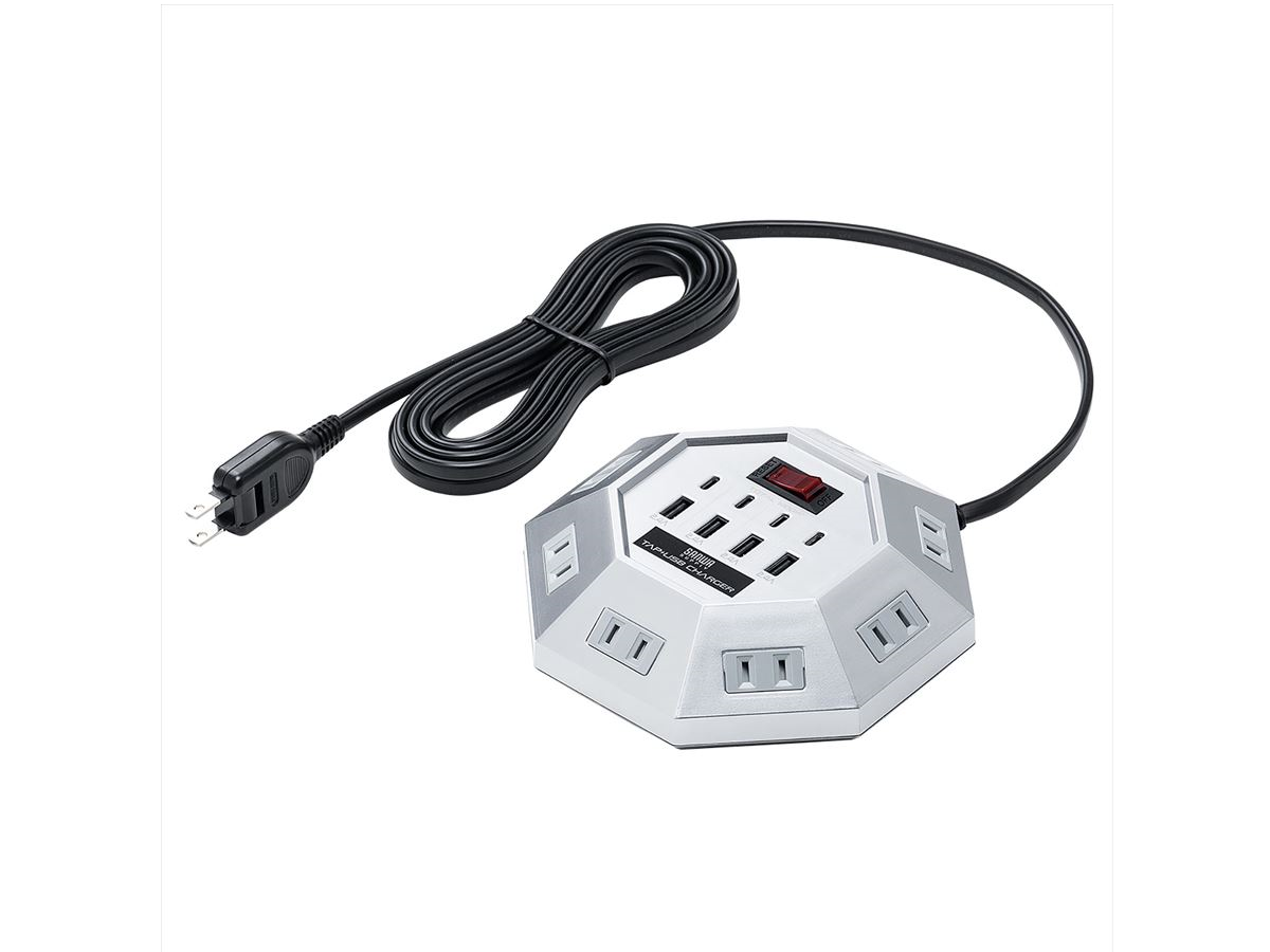 ASCII.jp：これはUFO！ オフィスに欲しい八角形の電源タップ