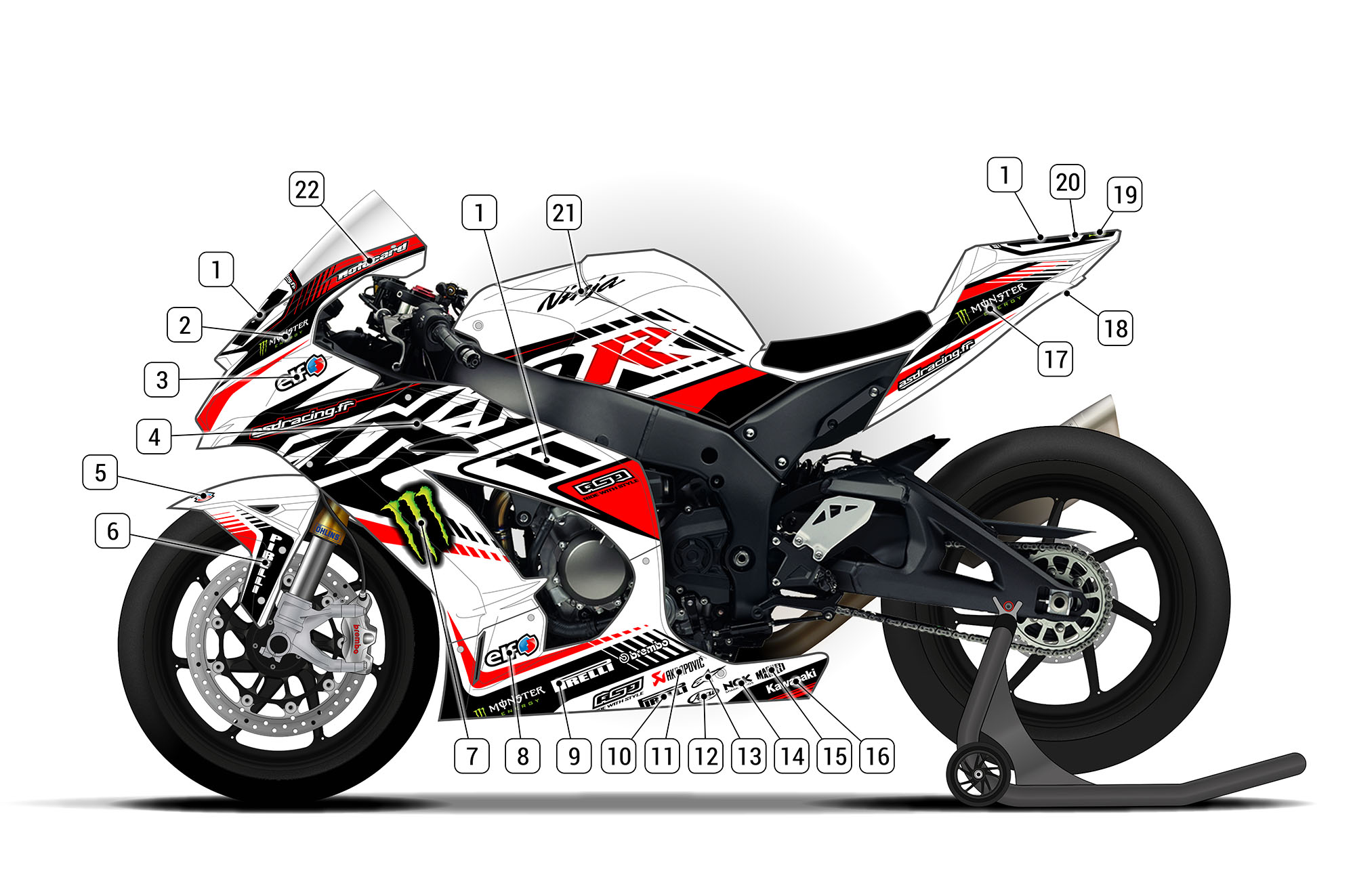Kawasaki ZX-10R 2016/20 | ASD Racing