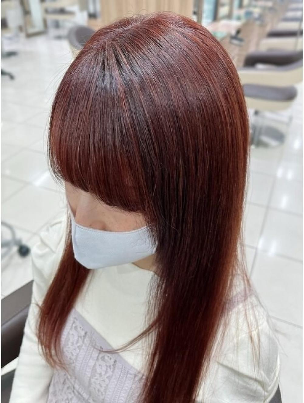 ブリーチ無し白髪染めピンクカラー｜ヘアカタログ Ash 高円寺店 星野