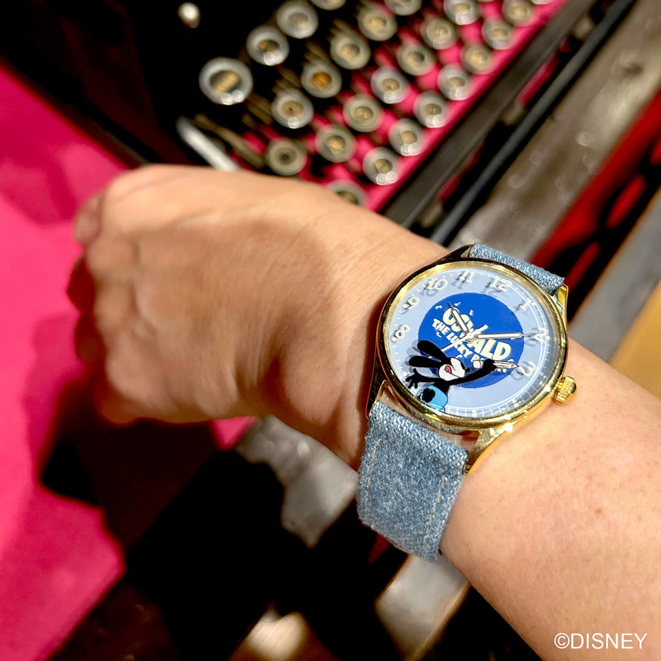 ディズニー・オズワルドのメンズウォッチ登場。デニムバンドが