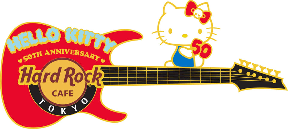 ハードロックカフェ×ハローキティ、各店限定デザインのギター型