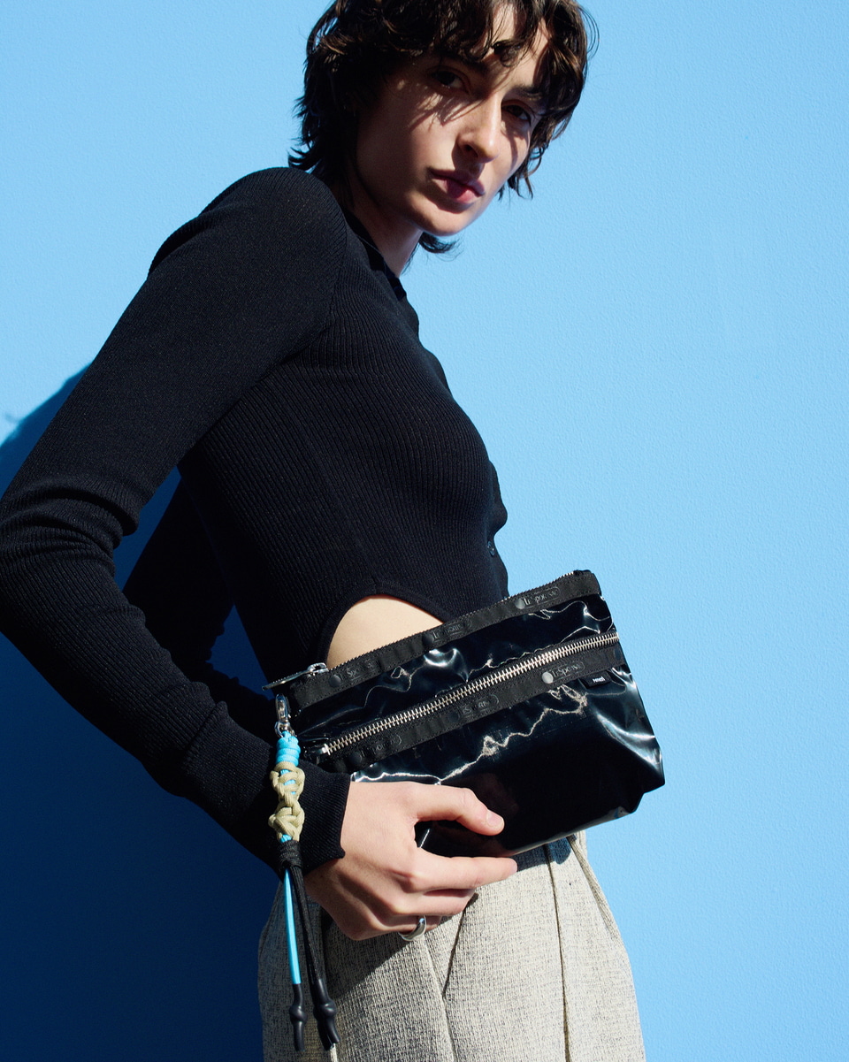 DX BELT BAG W/CHRMブラックシャインアメリ LeSportsac×Ameri DX Belt Bag