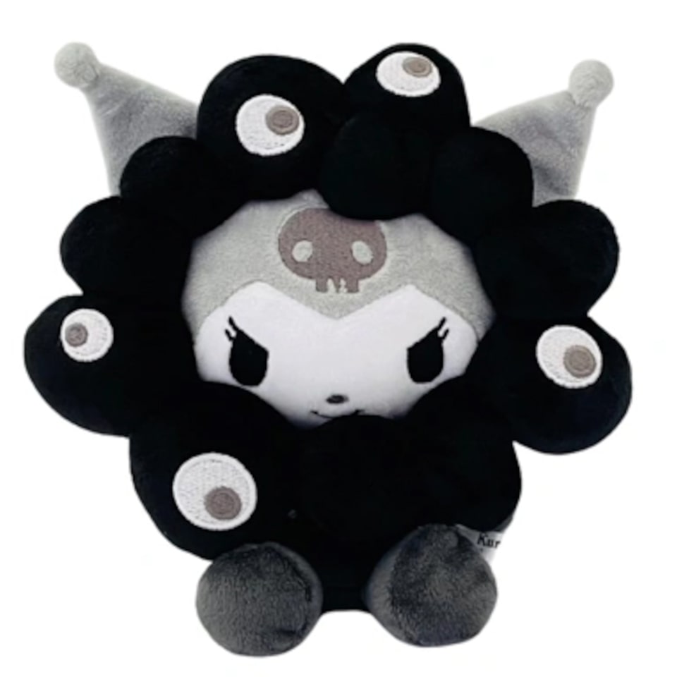 サンリオ×黒ミャクミャクぬいぐるみ、Mサイズの受注販売スタート