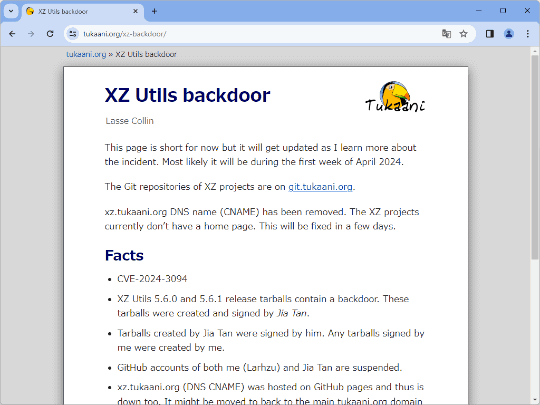 XZ Utils」にバックドア、オープンソースエコシステム全体の信頼を