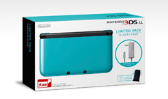 オレンジとターコイズ×ブラックの「ニンテンドー3DS LL リミテッド