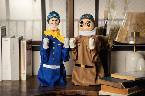 紅の豚」よりポルコとカーチスの“パンチングパペット”が12月16日発売