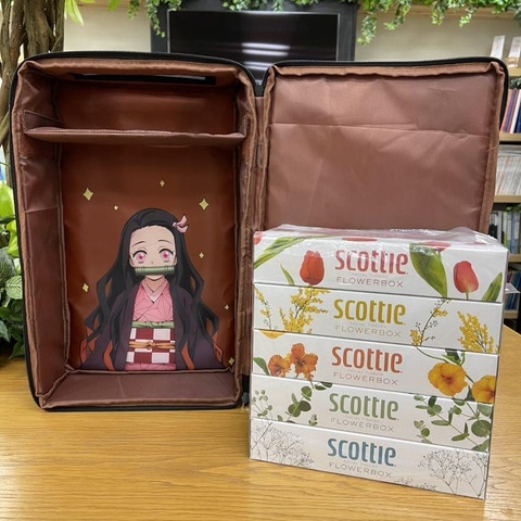 クレシア ×「鬼滅の刃」コラボ、「炭治郎の背負い箱ティシューBOX」の