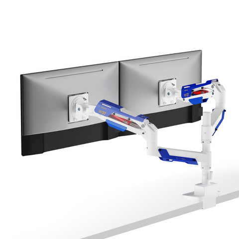 最大57インチモニターに対応、ガス圧式ゲーミングモニターアーム