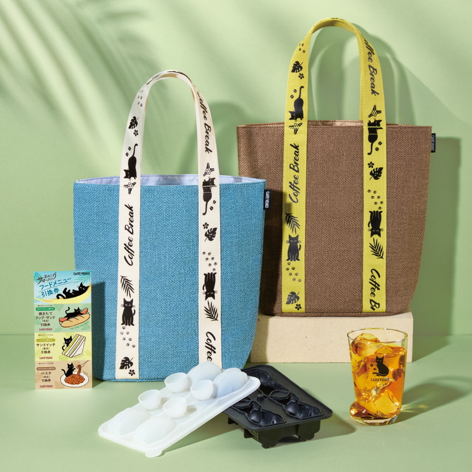 カフェ・ベローチェ、夏の福袋「黒ねこ サマーバッグ2025」発売。“ねこ