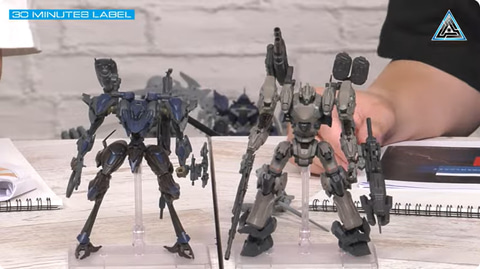 AC6」のプラモデル「30MM ナイトフォール」と「30MM スティールヘイズ