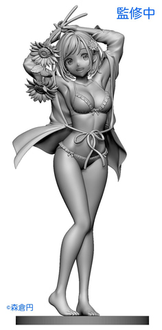 イラストレーター・森倉円氏のオリジナルイラスト「向日葵の女の子」が