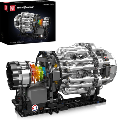 Amazonセール】航空機ターボジェットエンジン組み立てブロックキットが