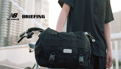 ニューバランス×BRIEFING、自転車をコンセプトにしたバッグとアパレル