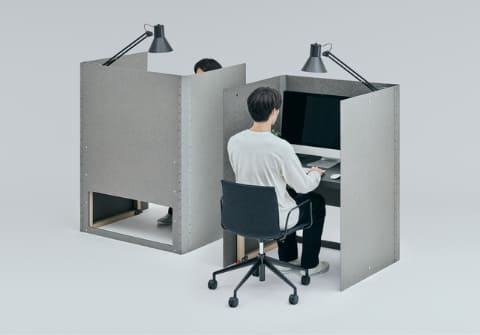 自宅用ブース型書斎「Think Lab HOME」。常設型と折りたたみ式