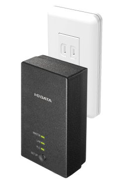 コンセント直挿しタイプで最大240MbpsのPLCアダプター「PLC-HD240E