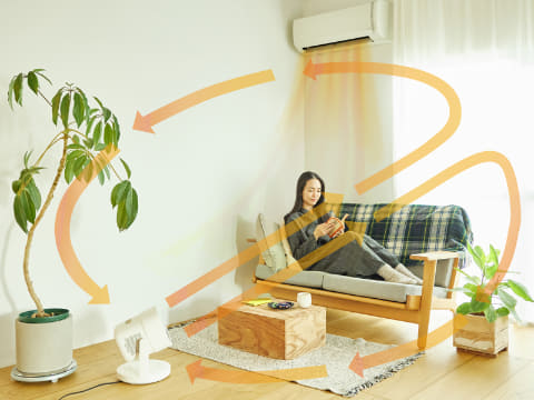 シロカ、部屋干しできて年じゅう使えるヒーター付きサーキュレーター