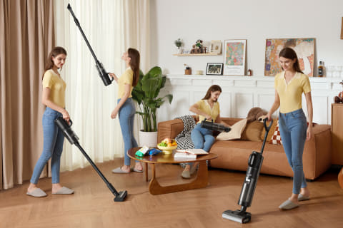 水拭きできる1台4役コードレス掃除機 布団&ハンディクリーナーにも