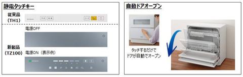 パナソニック、静電タッチキーですっきりデザインを実現した卓上型