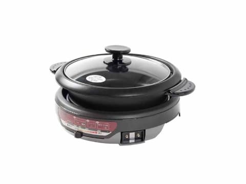 ニトリ、直火OKの深なべとたこ焼き・焼肉プレートがセットの電気グリル