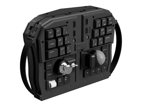 回転変形で手に持ったり机に置いたりできるメカニカルキーボード - PC