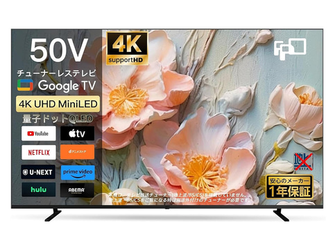 2024年 スタンド無 FPD チューナーレステレビ 40V型 GoogleTV 特集】TV