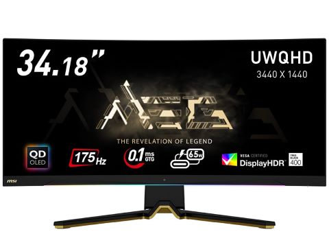 量子ドット+有機ELの34インチ曲面ゲーミングモニターがMSIから - AKIBA