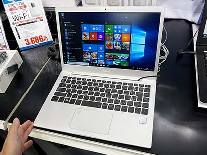 99,800円の13.3型モバイルノート「Altair F-13KR」が店頭入荷