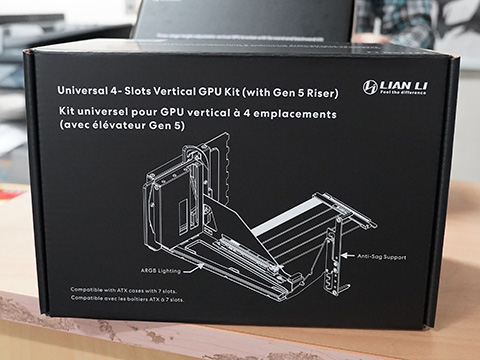 PCIe 5.0対応の光るビデオカード縦置きマウンタがLian Liから、他社製