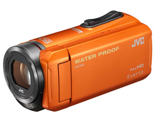JVC、大容量バッテリで5時間撮影、防水/防塵/耐低温/耐衝撃のオール
