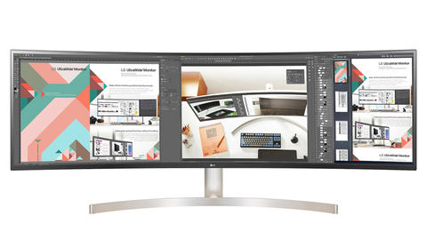 LG、49型/32:9で幅1.2mの曲面ウルトラワイドディスプレイ。HDR10対応