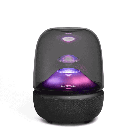 Harman Kardon、天井や壁に光が拡散する透明ドームスピーカー「Aura