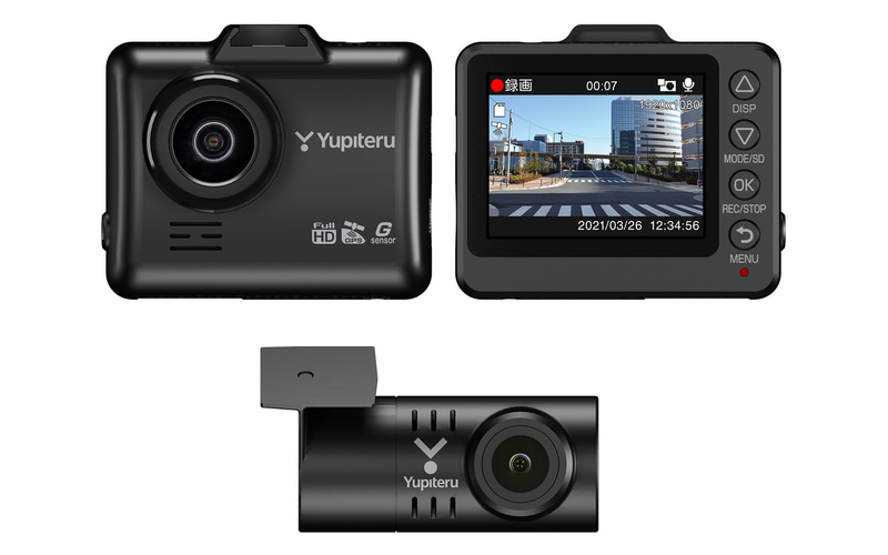 ユピテル、夜間記録に強い“STARVIS”を前後カメラに搭載するドライブ