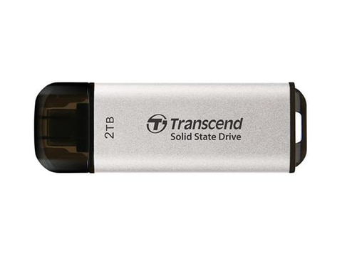 トランセンド、USB Type-C内蔵のスティック型SSDに新色「シルバー」を