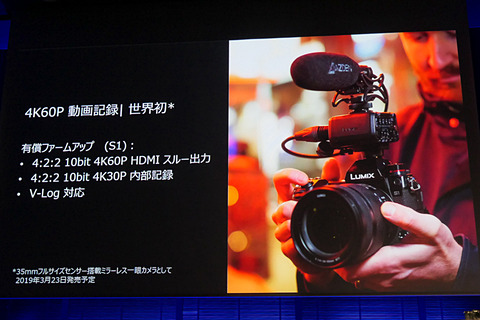 パナソニック、LUMIX S1の有償ファームアップグレードを7月より開始