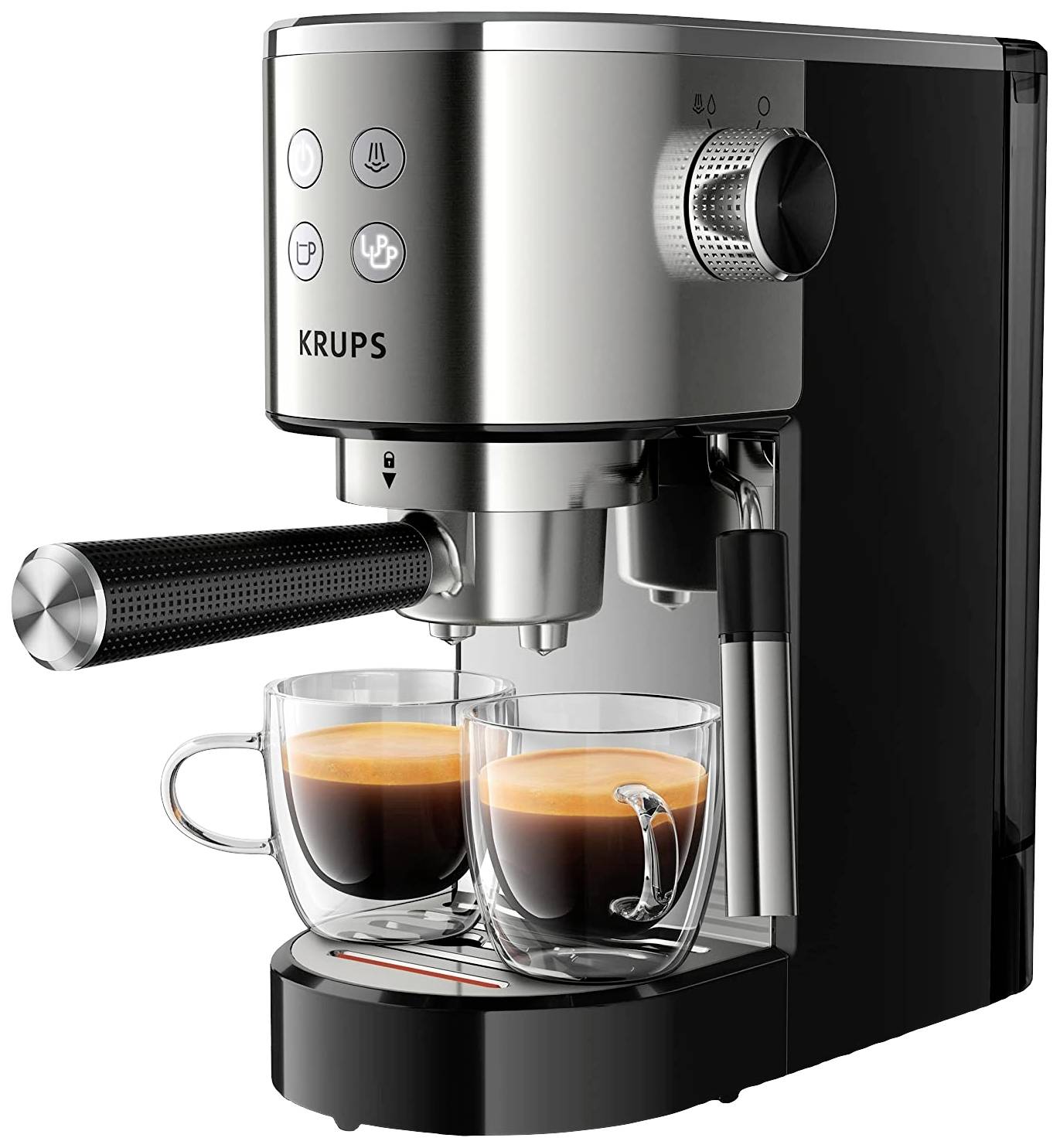 Buy Krups Virtuoso Espresso machine with sump filter holder Black