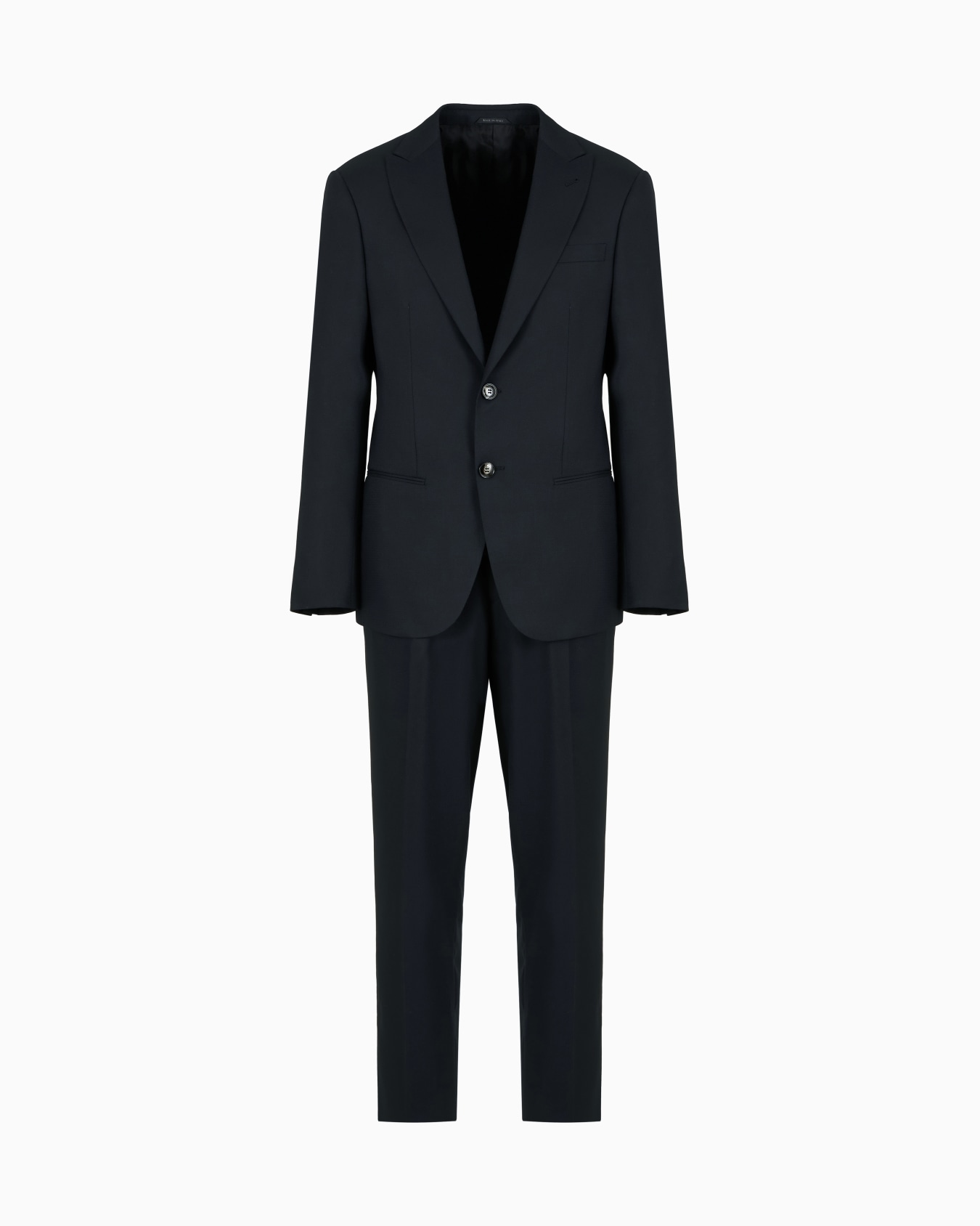 Single-breasted Soho line suit in virgin wool armure | Giorgio Armani